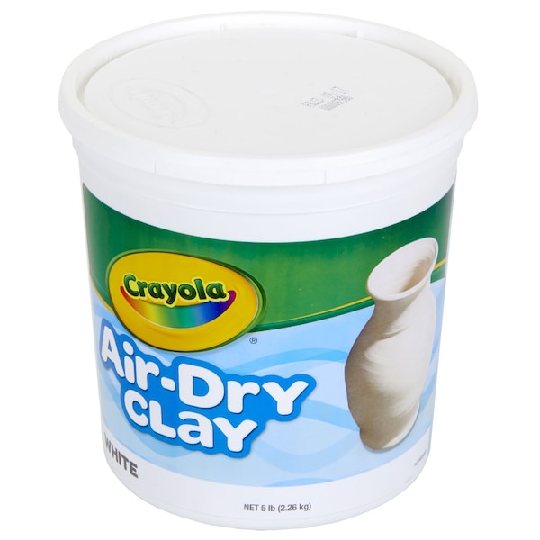 Air-Dry Clay, White, 5 Lb Tub, PK2